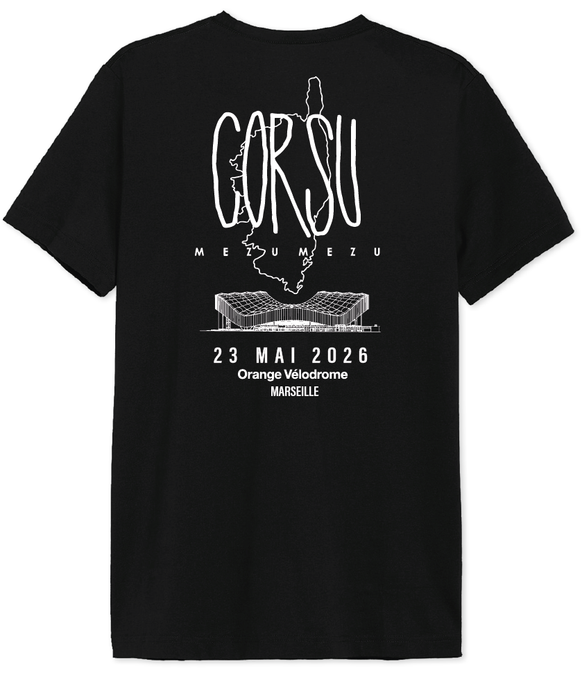 T-SHIRT NOIR CORSU MEZU MEZU