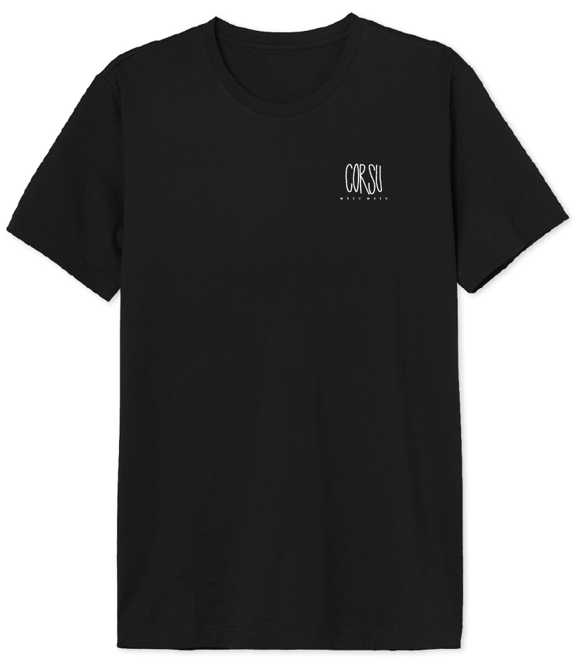T-SHIRT NOIR CORSU MEZU MEZU