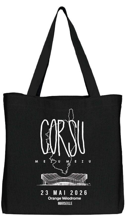 TOTE BAG NOIR CORSU MEZU MEZU